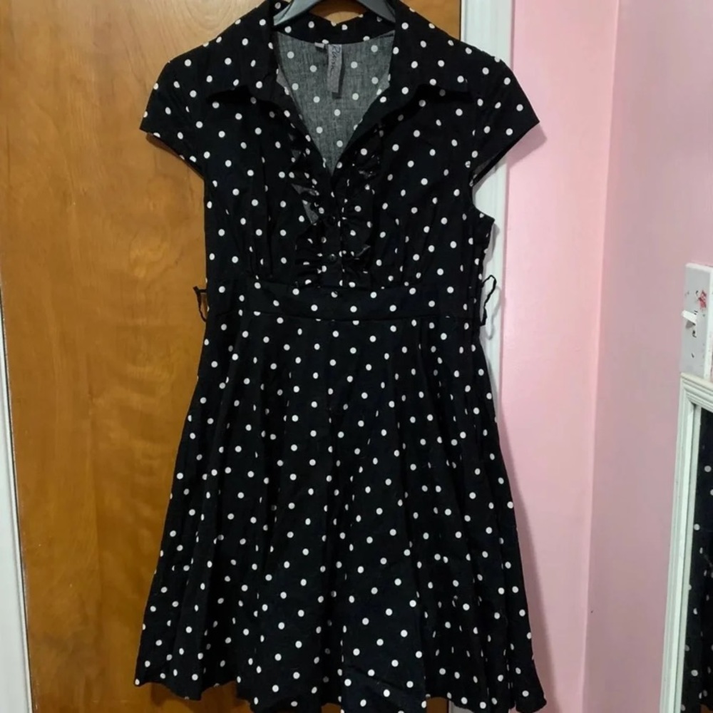 R Wish classic polka dot dress juniors